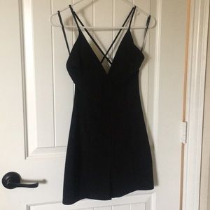 Black tight fitted romper